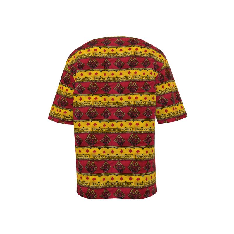 African print oversized t-shirt