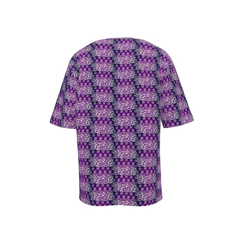 Purple always size t-shirt African print