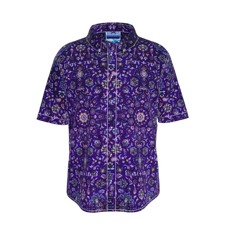 PURPLE PRINT SHORT SLEEVE