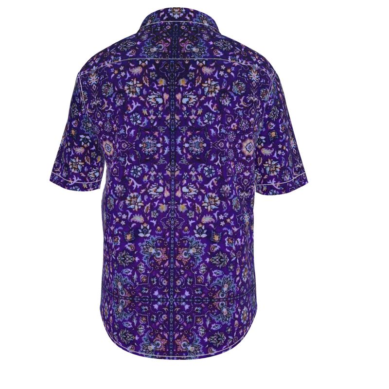 PURPLE PRINT SHORT SLEEVE