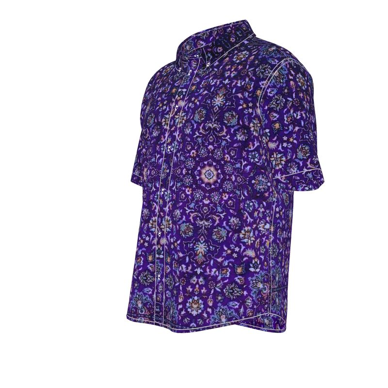 PURPLE PRINT SHORT SLEEVE