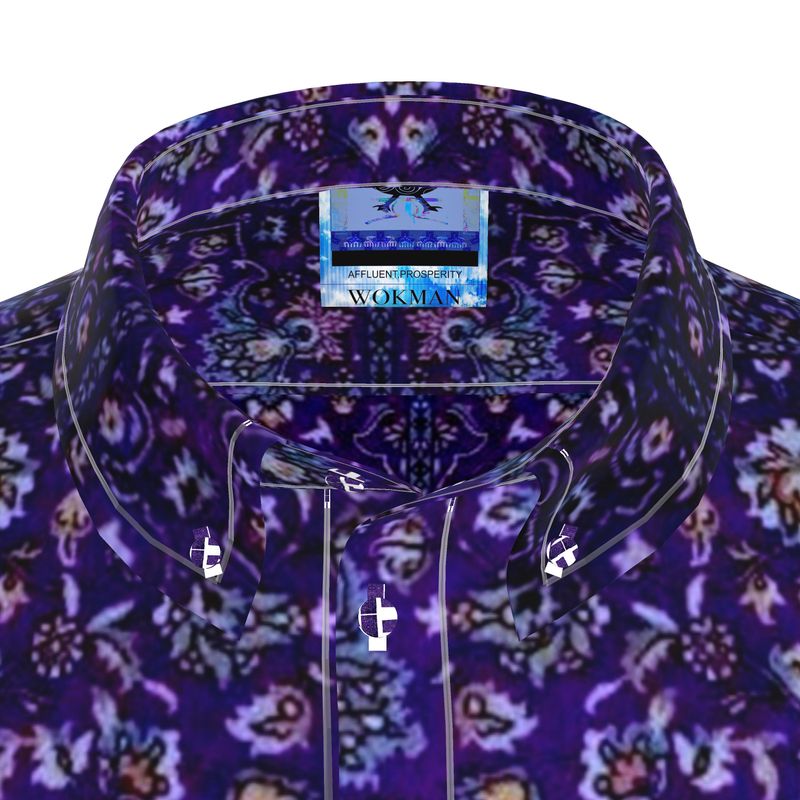 PURPLE PRINT SHORT SLEEVE