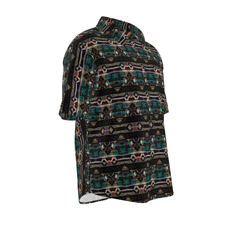 GREEN MOTIF SHORT SLEEVE