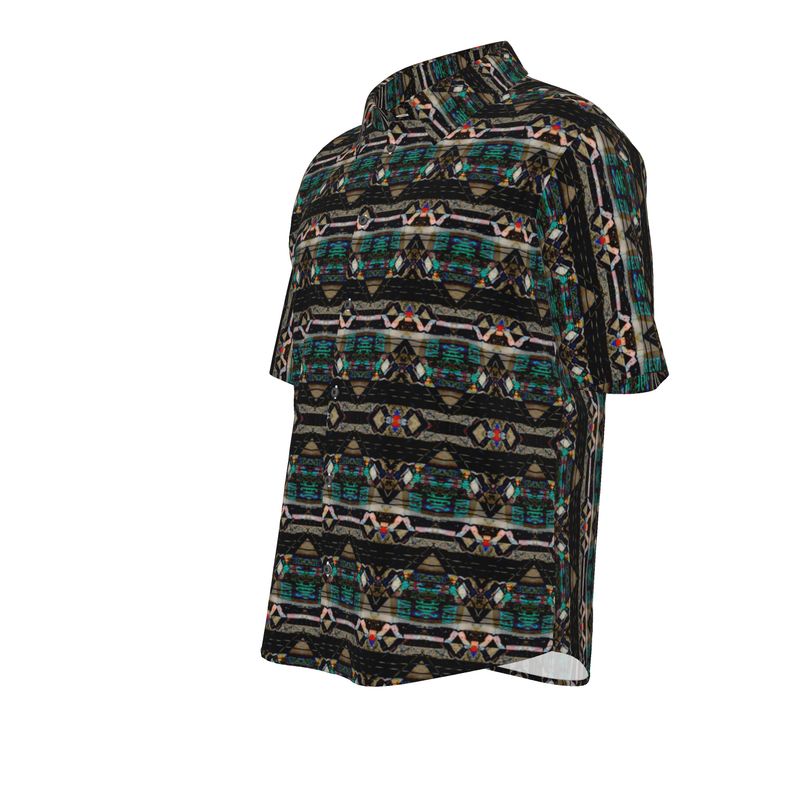 GREEN MOTIF SHORT SLEEVE