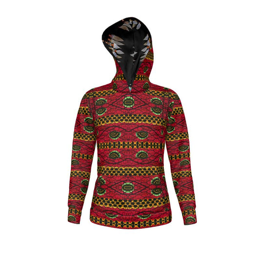 RED CULTURAL TEXTILE PRINT